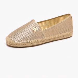 Michael Kors Kendrick Metallic Gold Espadrille Slip-Ons